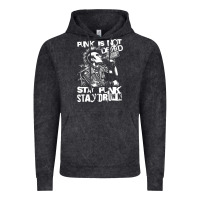 Vintage Black Stay Punk Stay Drunk Vintage Hoodie - PixelWave