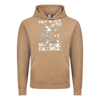 Vintage Coffee Stay Punk Stay Drunk Vintage Hoodie - PixelWave