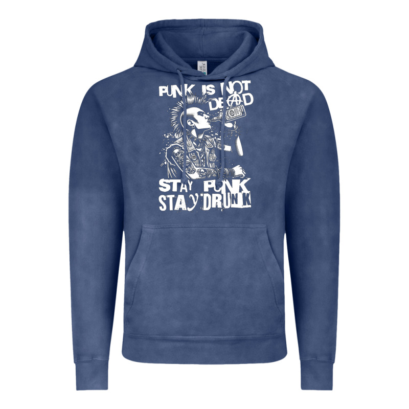 Stay Punk Stay Drunk Vintage Hoodie by PixelWave | Teevron