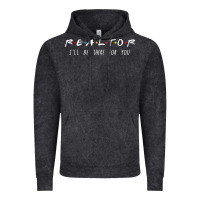 Vintage Black realtor i'll be there for you long sleeve Vintage Hoodie - PixelWave