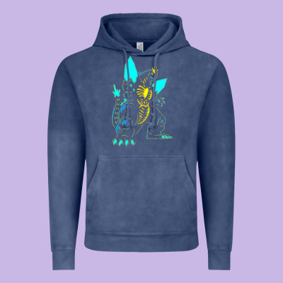 Spacegodzilla Vintage Hoodie Designed By Pixelwave