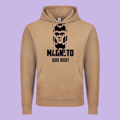 Magneto Was Right Vintage Hoodie Designed By Pixelwave