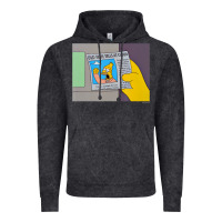 Vintage Black The Simpsons Old Man Yells At Cloud Newspaper V1 Vintage Hoodie - PixelWave
