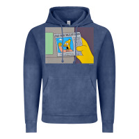 Vintage Denim The Simpsons Old Man Yells At Cloud Newspaper V1 Vintage Hoodie - PixelWave