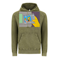 Vintage Olive The Simpsons Old Man Yells At Cloud Newspaper V1 Vintage Hoodie - PixelWave