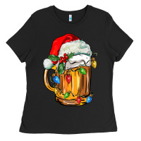 Black christmas beer Ladies Tee - FaDigitalArtStudio