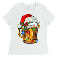 White christmas beer Ladies Tee - FaDigitalArtStudio