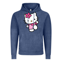 Vintage Denim kitty Vintage Hoodie - PixelWave