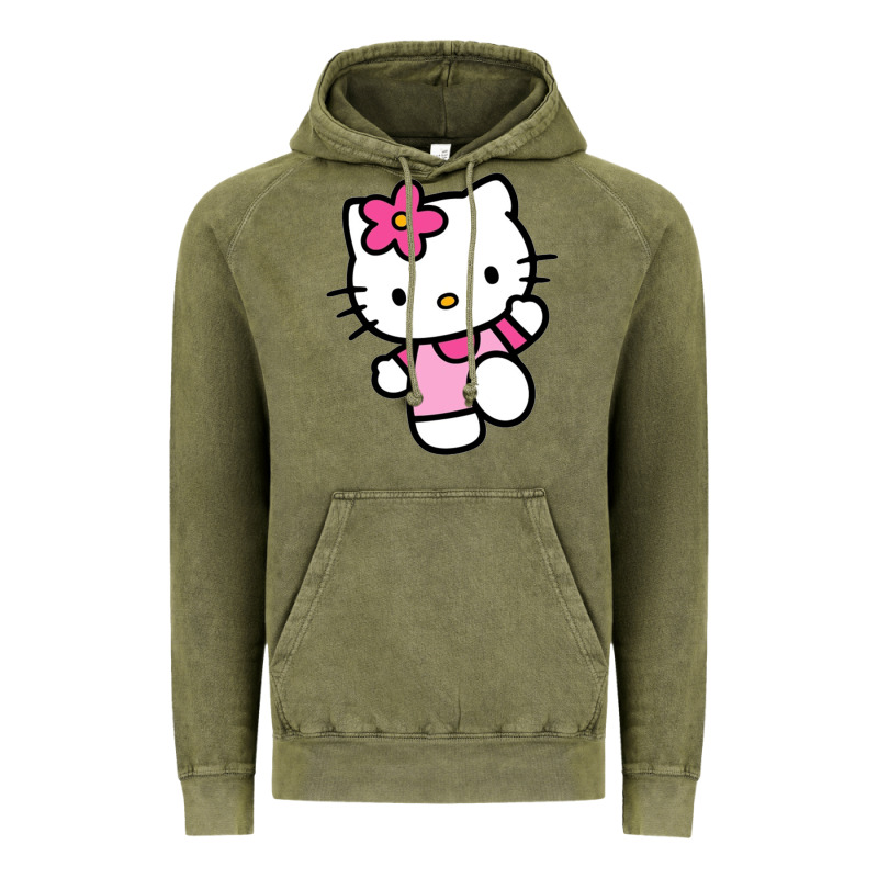 Kitty Vintage Hoodie by PixelWave | Teevron