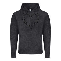 Vintage Black bichota heart for women,cute music t shirt Vintage Hoodie - PixelWave