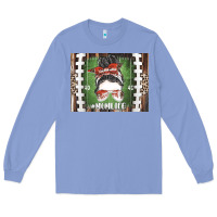 Colony Blue American Football Mom life Long Sleeve Tee - CowhideDigitalArt