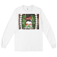 White American Football Mom life Long Sleeve Tee - CowhideDigitalArt