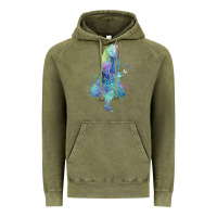 Vintage Olive watercolor splatter alice in wonderland t shirt design Vintage Hoodie - PixelWave