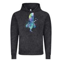 Vintage Black watercolor splatter alice in wonderland t shirt design Vintage Hoodie - PixelWave