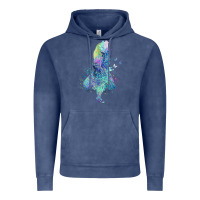 Vintage Denim watercolor splatter alice in wonderland t shirt design Vintage Hoodie - PixelWave
