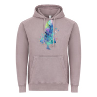 Vintage Zinc watercolor splatter alice in wonderland t shirt design Vintage Hoodie - PixelWave