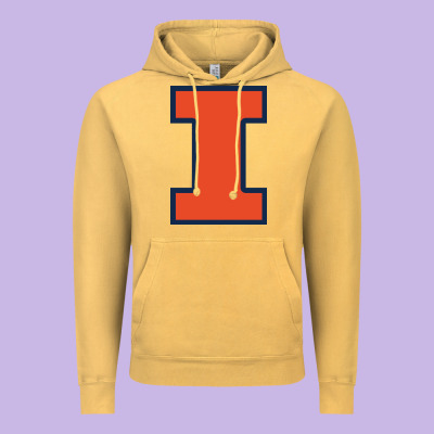 Illinois Fighting Illini Vintage Hoodie Designed By Pixelwave