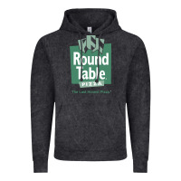 Vintage Black round table pizza Vintage Hoodie - PixelWave