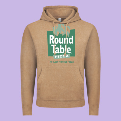 Round Table Pizza Vintage Hoodie Designed By Pixelwave