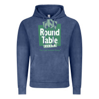 Vintage Denim round table pizza Vintage Hoodie - PixelWave