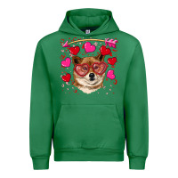 Emerald valentine's shiba inu Urban Hoodie - RanaPortraitStore