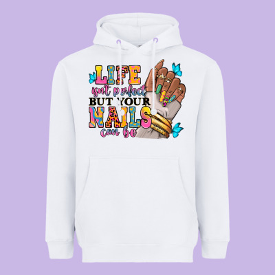 Life Isn't Perfect But Your Nails Can Be Heavyweight Hoodie Designed By Ranaportraitstore