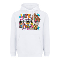 White Life isn't perfect but your nails can be Heavyweight Hoodie - RanaPortraitStore