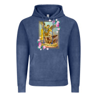 Vintage Denim St Michael the Archangel - Protector Catholic Church Angel Vintage Hoodie - PixelWave