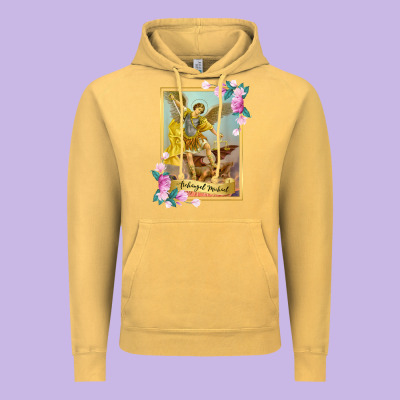 St Michael The Archangel - Protector Catholic Church Angel Vintage Hoodie Designed By Pixelwave