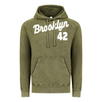 Vintage Olive brooklyn 42 Vintage Hoodie - PixelWave