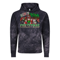 Cloud Black merry christmas  truck Vintage Hoodie - CowhideDigitalArt
