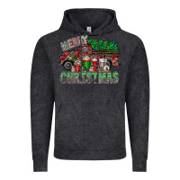 Vintage Black merry christmas  truck Vintage Hoodie - CowhideDigitalArt
