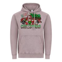 Vintage Zinc merry christmas  truck Vintage Hoodie - CowhideDigitalArt