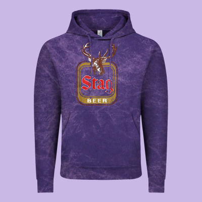 Vintage Stag Beer, Distressed Vintage Hoodie Designed By Craftify