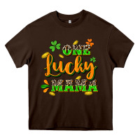 Chocolate Brown One lucky Mama St. Patrick's Day Heavy Core Tee - CowGirlArtShop