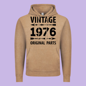 Vintage 1976 Original Parts Vintage Hoodie Designed By Craftify