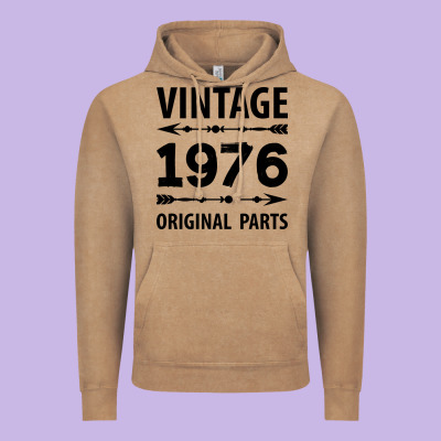 Vintage 1976 Original Parts Vintage Hoodie Designed By Craftify