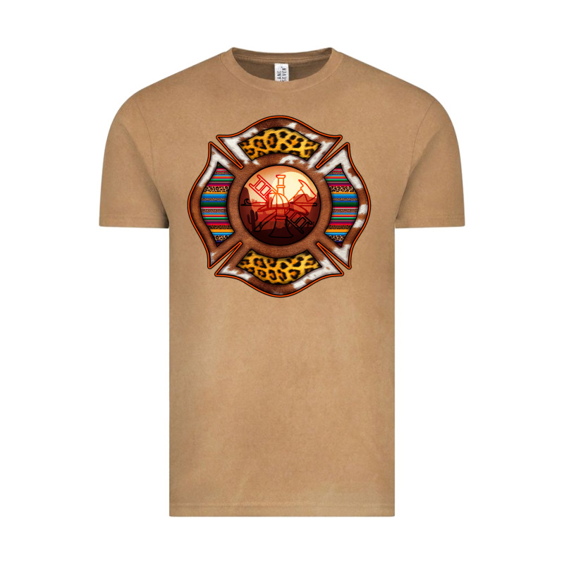 Western Firefighter Symbol Vintage Tee by RanaPortraitStore | Teevron