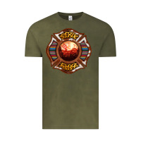 Vintage Olive Western Firefighter Symbol Vintage Tee - RanaPortraitStore