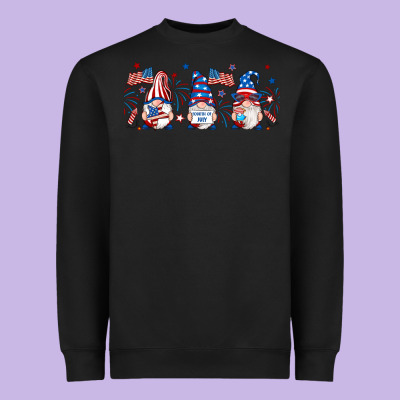 4th Of July Gnomes Libbey Glass Heavyweight Sweatshirt Designed By Ranaportraitstore