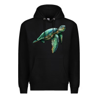Black sea turtle Premium Hoodie - Artiststas