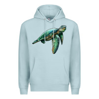 Blue Mist sea turtle Premium Hoodie - Artiststas