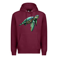 Burgundy sea turtle Premium Hoodie - Artiststas