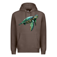 Coffee sea turtle Premium Hoodie - Artiststas