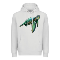 Dove Grey sea turtle Premium Hoodie - Artiststas