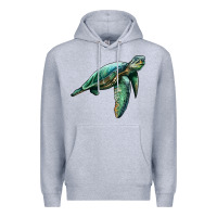 Heather Grey sea turtle Premium Hoodie - Artiststas