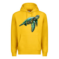 Lemon sea turtle Premium Hoodie - Artiststas