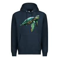 Navy sea turtle Premium Hoodie - Artiststas
