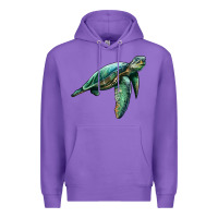 Purple sea turtle Premium Hoodie - Artiststas