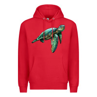 Red sea turtle Premium Hoodie - Artiststas